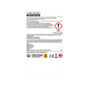 L'étiquette blanche de VUSE Recharge Gamme Intense Saveur Pastèque Ice comporte des avertissements de sécurité en noir et rouge, un symbole de danger, des icônes de recyclage et de 18 ans et plus. Un numéro d'assistance gratuit figure en haut de l'étiquette, ainsi que des informations sur l'emballage.