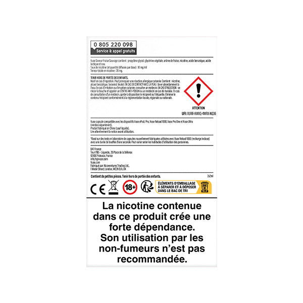 Recharge Gamme Intense Saveur Fraise Sauvage