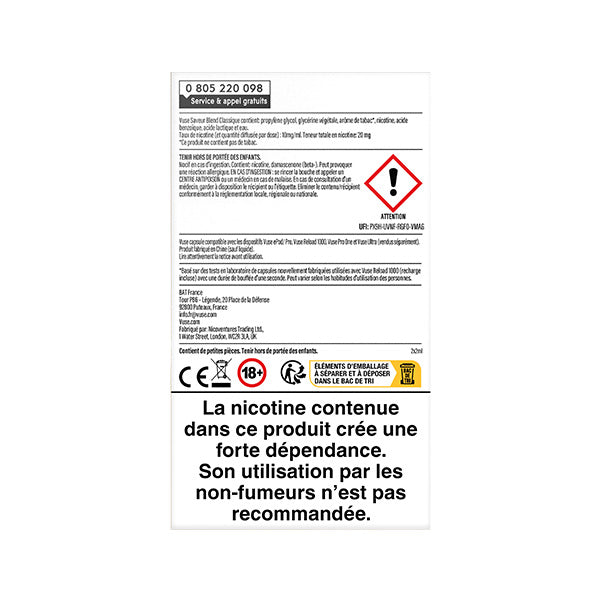 Recharge gamme intense Saveur Blend Classique