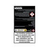 Étiquette de mise en garde contre la nicotine en noir et blanc avec symbole de danger, icônes de sécurité et texte en gras : Vuse Ultra Saveur Fruits Rouges Pastèque by VUSE contient 10mg de nicotine, crée une dépendance et n'est pas recommandé aux non-fumeurs.