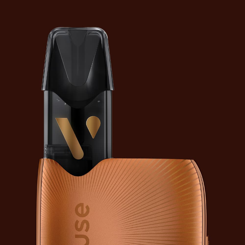 Vuse | Appareil de vapotage électronique Vuse Original Saveur Tabac Classique de couleur cuivrée, avec une cartouche noire. | Cigarettes Electroniques et Recharges