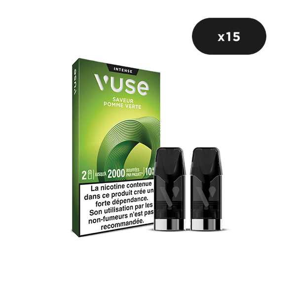 Saveur Pomme Verte|Capsules Puff rechargeable Vuse Saveur Pomme Verte|Capsules Puff rechargeable Vuse