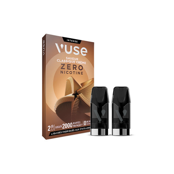 Vuse gamme intense saveur classique crème 2000 zéro nicotine