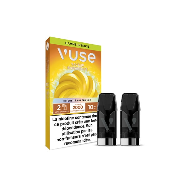 Vuse gamme intense saveur banane ice 2000 intensité supérieure
