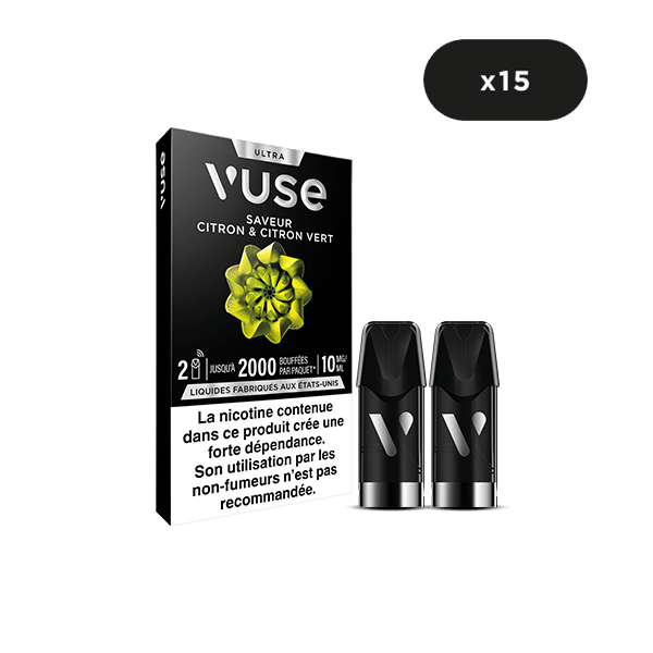 Vuse Ultra Saveur Citron & Citron Vert