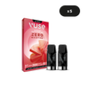 Un paquet rouge de VUSE Recharge Gamme Intense Saveur Pastèque Ice est représenté avec deux dosettes noires à l'avant. Une étiquette noire en haut à droite indique "x5".