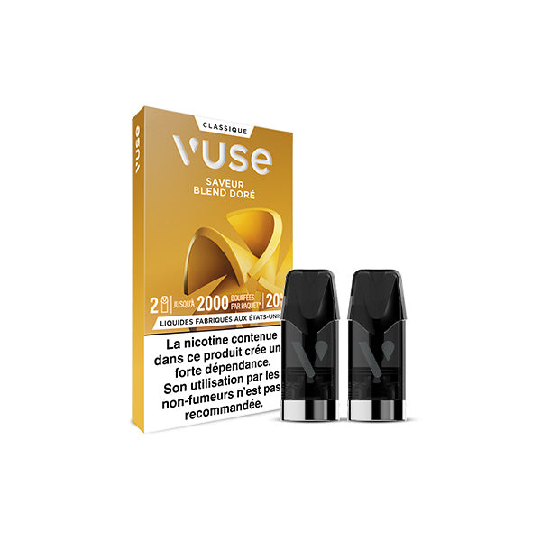 Vuse saveur blend doré 2000 20mg