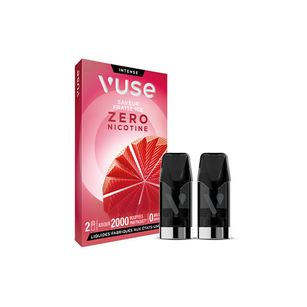 Vuse gamme intense saveur fraise ice 2000 zéro nicotine