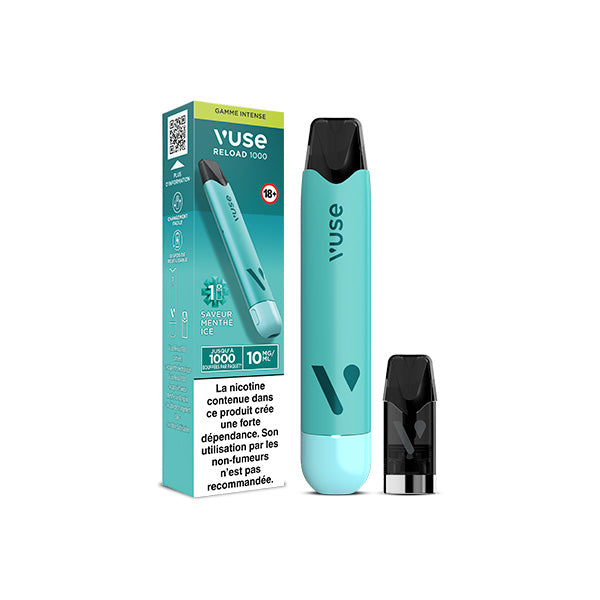Vuse Reload 1000 Bar Saveur Menthe Ice|puff rechargeable Vuse Reload 1000 Bar Saveur Menthe Ice|puff rechargeable