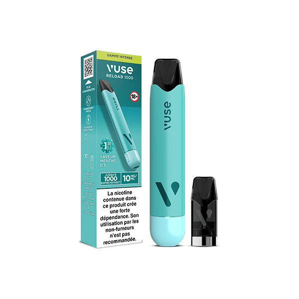 Vuse reload 1000 Menthe Ice couleur verte
